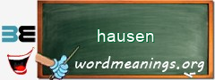 WordMeaning blackboard for hausen